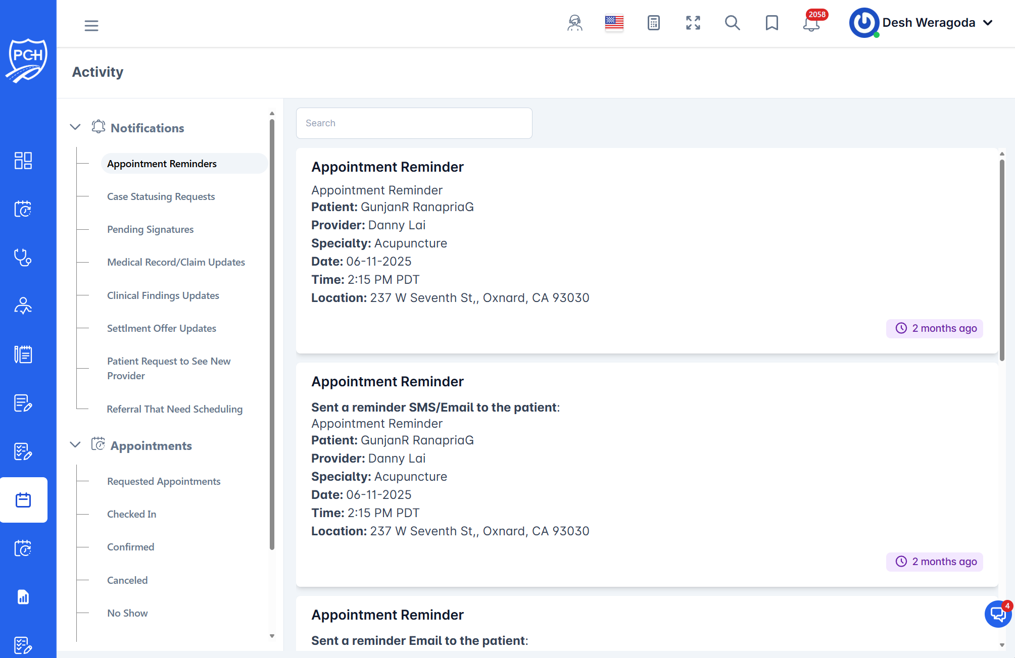 Notifications – Appointment Reminders