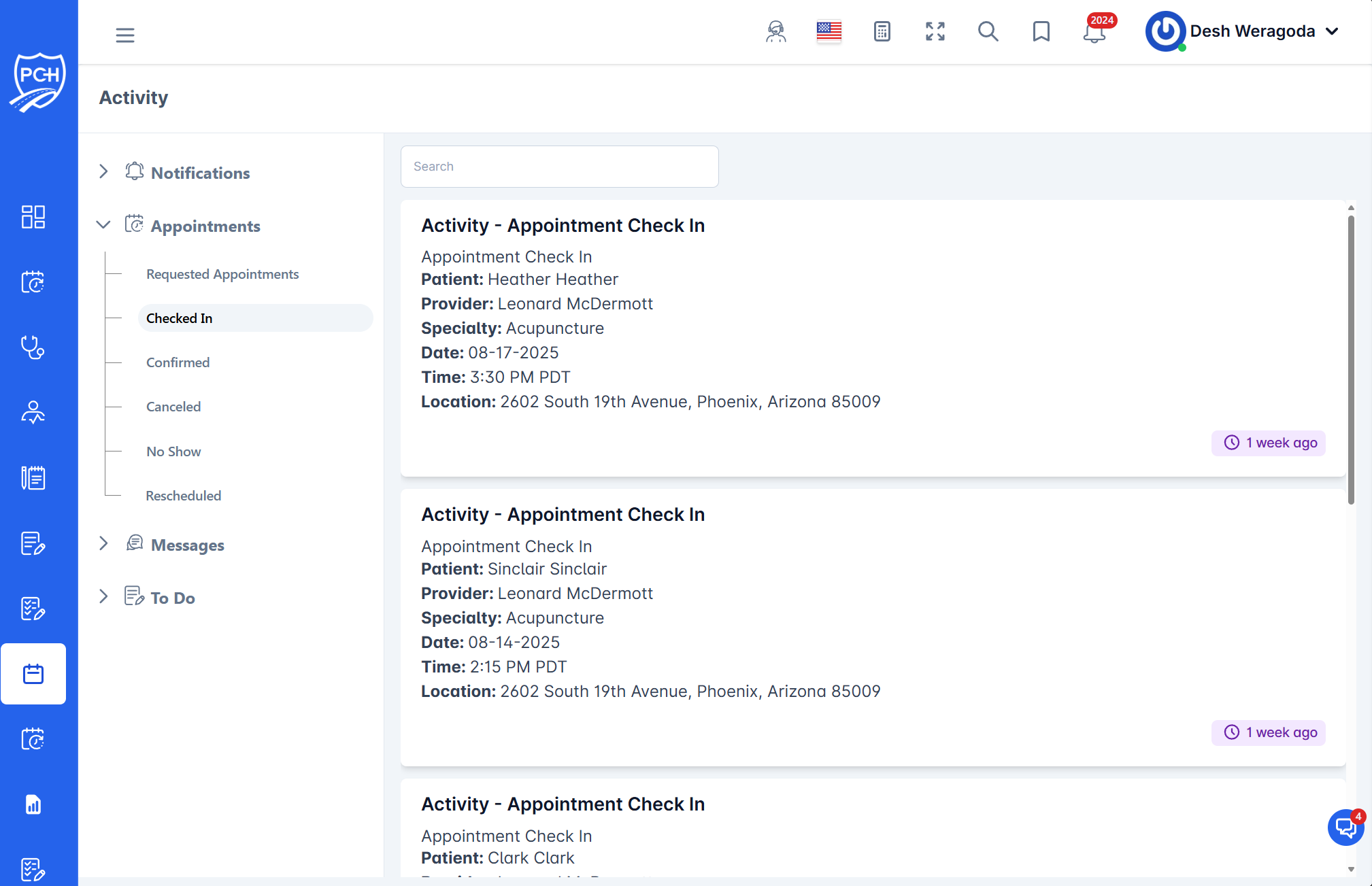 Appointment Checked In
