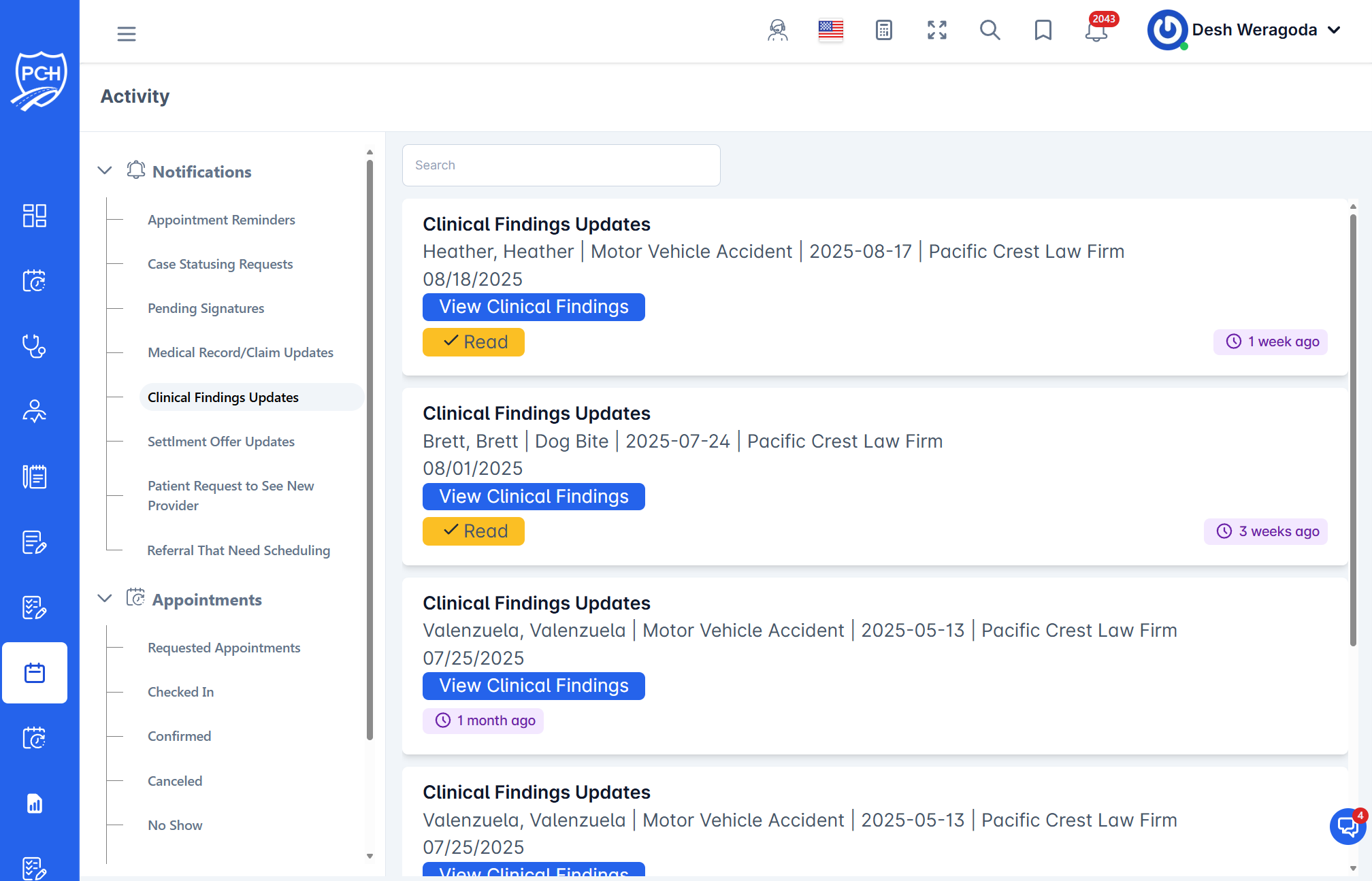 Clinical Findings Updates