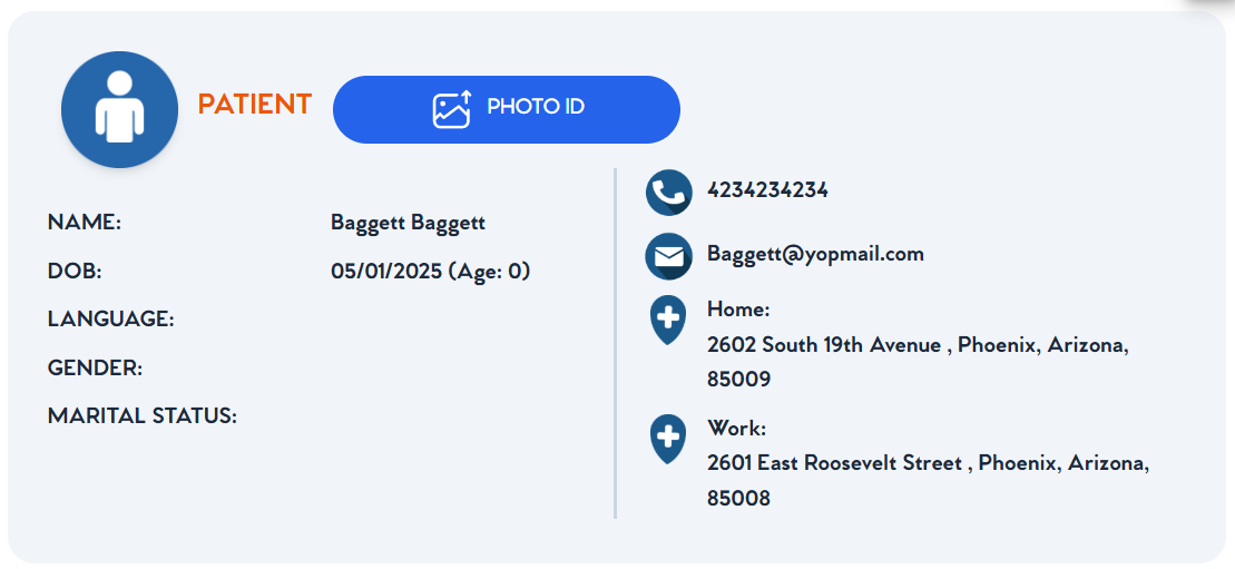 Patient Details Card