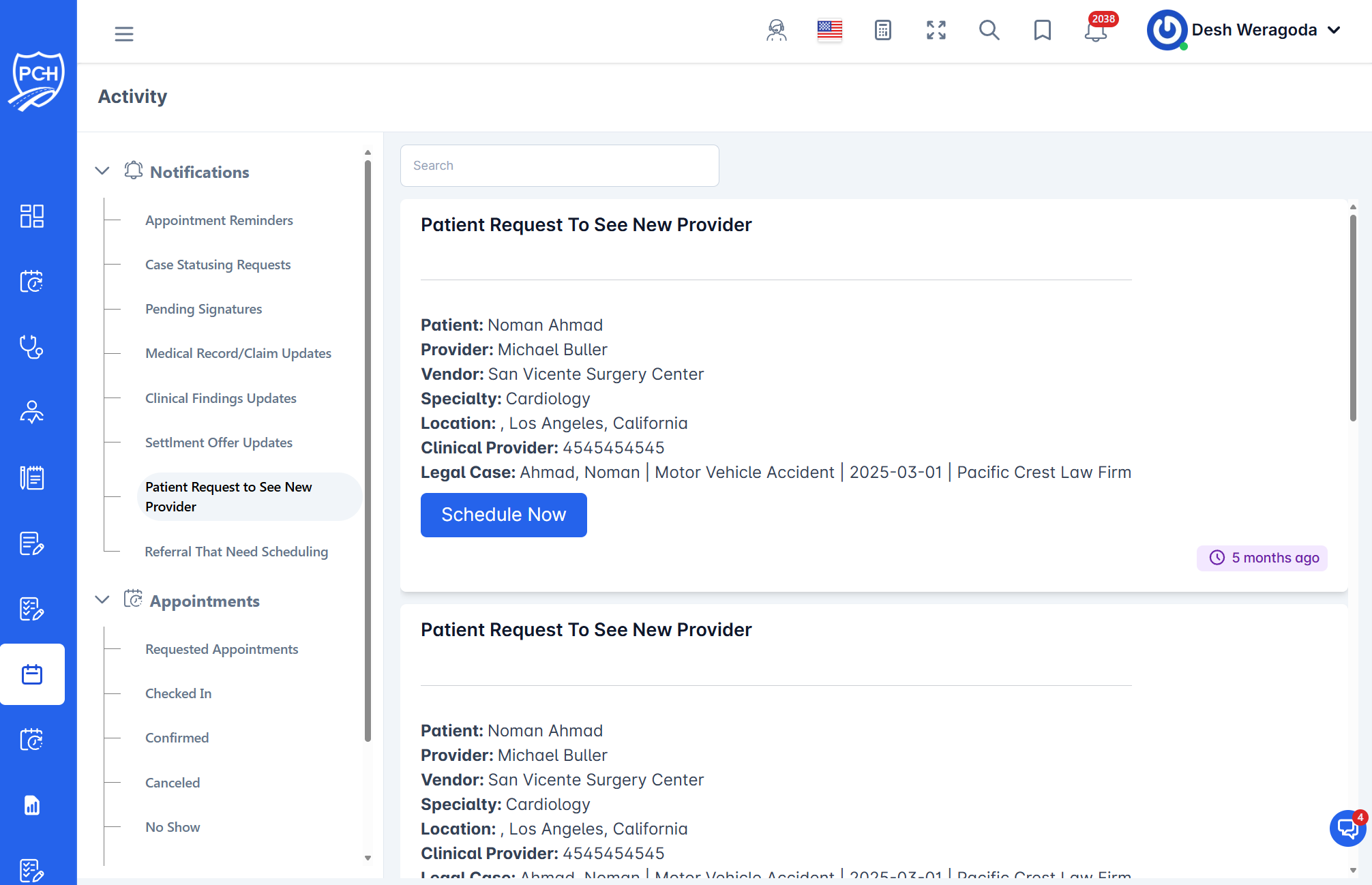 Patient Request To See New Provider